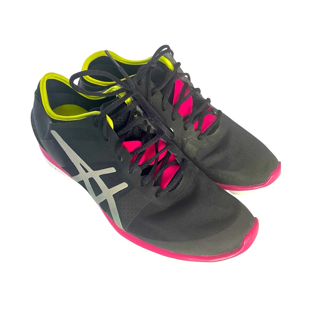 ASICS Woman’s Running Shoes Black & Neon Pink Size 11